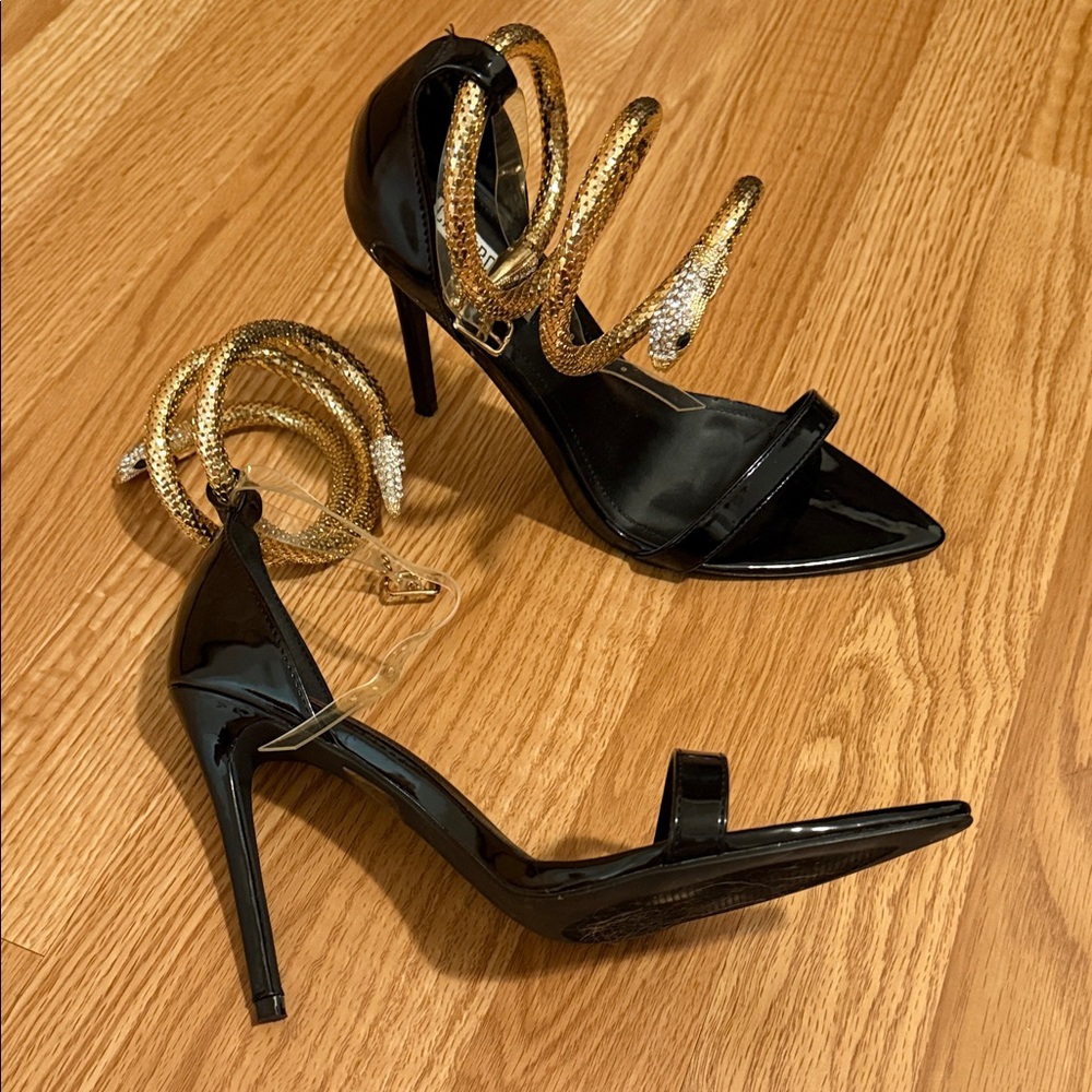 Cape Robbin Gold Snake Wrap Heels - Picture 4 of 5